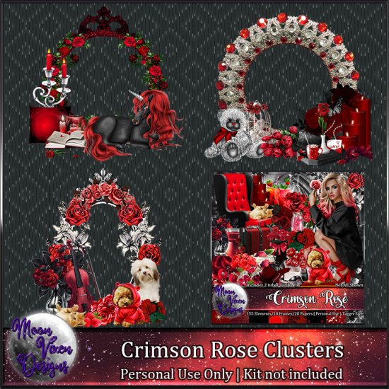 Crimson Rose Clusters - Click Image to Close