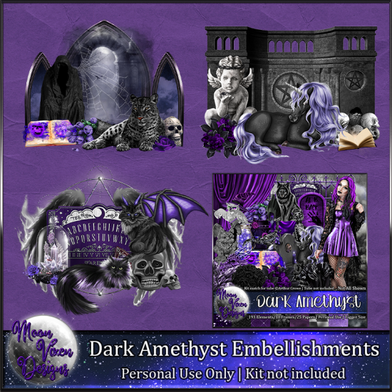 Dark Amethyst Embellishments - Click Image to Close