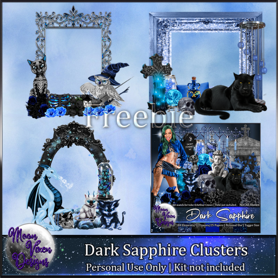 FREE Dark Sapphire Clusters and Embellishments - Click Image to Close