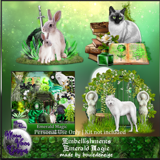 Emerald Magic Embellishments - Click Image to Close