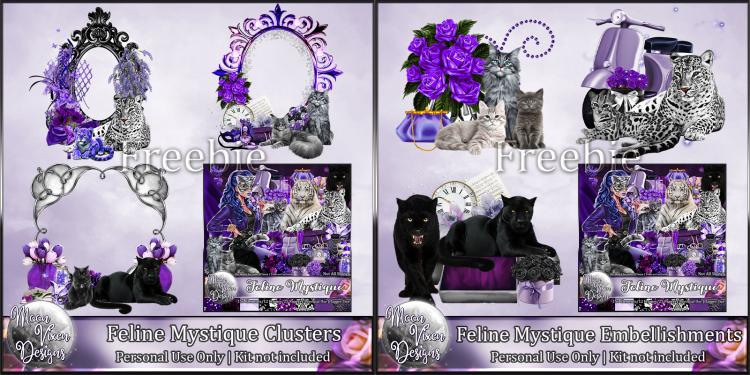 FREE - Feline Mystique Clusters - Click Image to Close