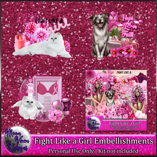 Fight Like a Girl Embellishments - Click Image to Close