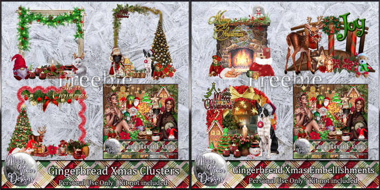 FREE - Gingerbread Xmas Clusters - Click Image to Close