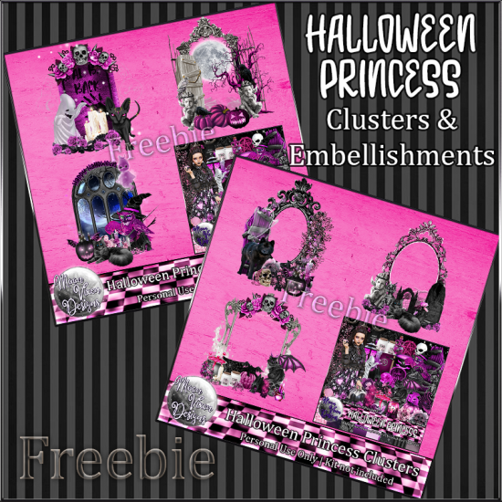 FREEBIE - Halloween Princess Clusters - Click Image to Close