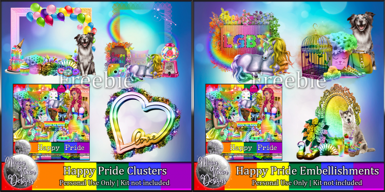 FREE - Happy Pride Clusters & Embellishments - Click Image to Close