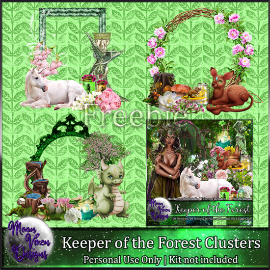 FREEBIE - Keeper of the Forest Clusters - Click Image to Close