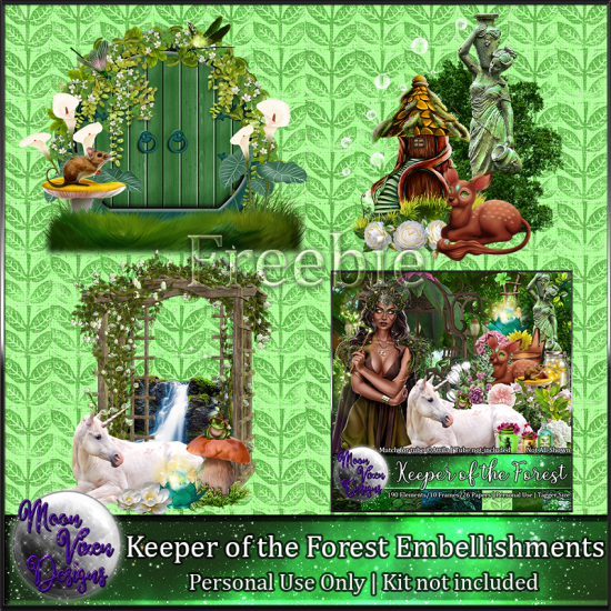 FREEBIE - Keeper of the Forest Embellishments - Click Image to Close