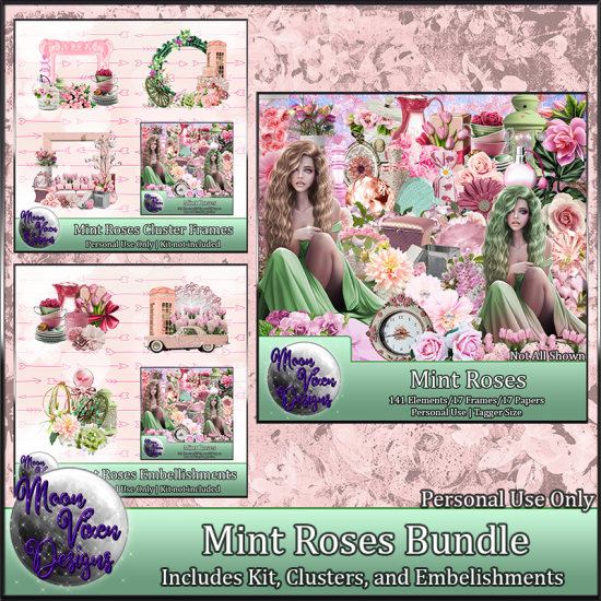 Mint Roses Bundle - Click Image to Close
