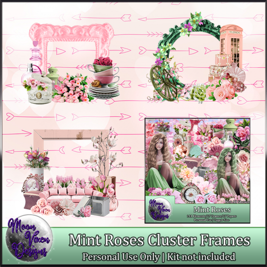 Mint Roses Clusters - Click Image to Close