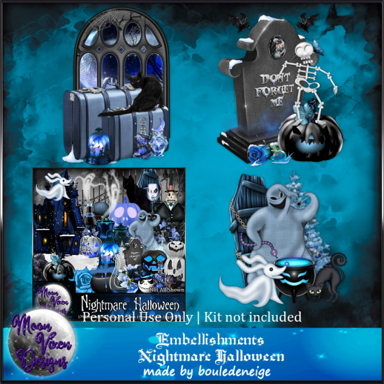 Nightmare Halloween Embellishments - Click Image to Close