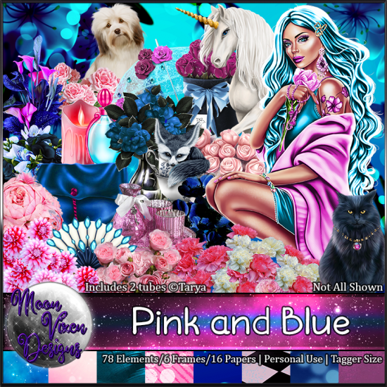 Pink and Blue - Click Image to Close