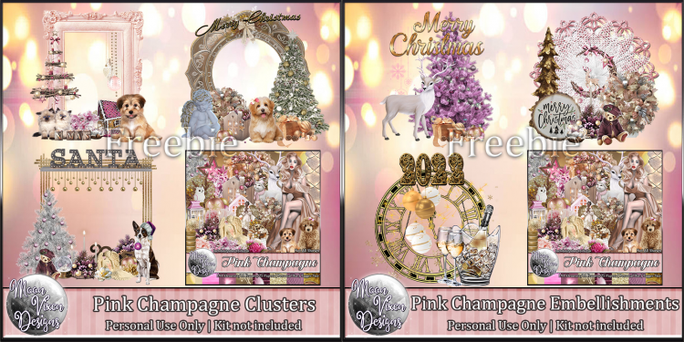 FREE - Pink Champagne Clusters - Click Image to Close
