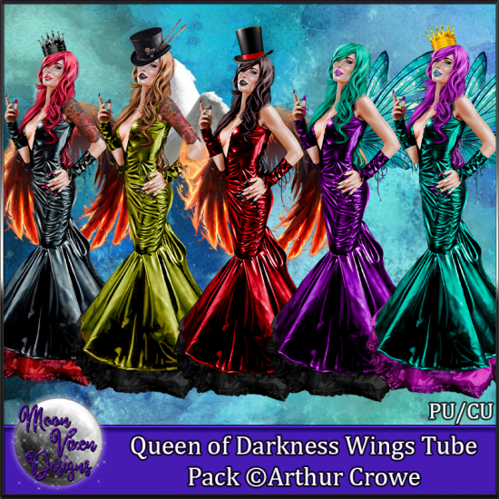 Queen of Darkness Wings CU/PU Tube Pack - Click Image to Close