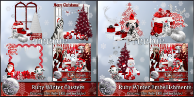 FREE - Ruby Winter Clusters