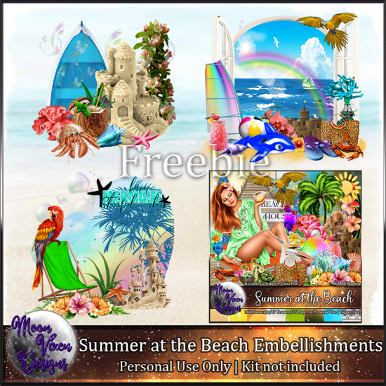 FREE - Summer at the Beach Embellishments - Click Image to Close