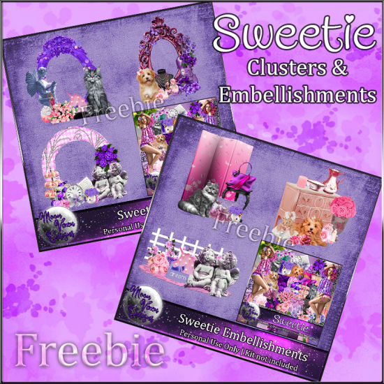 FREE - Sweetie Clusters and Embellishments - Click Image to Close