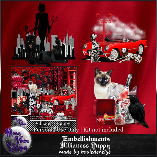 Villianess Puppy Embellishments - Click Image to Close