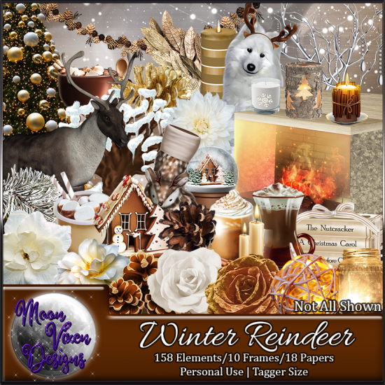 Winter Reindeer - Click Image to Close