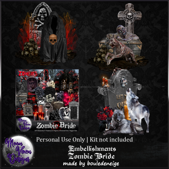 Zombie Bride Embellishments - Click Image to Close