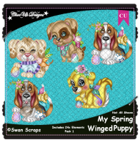 My Spring Winged Puppy Elements CU/PU Pack
