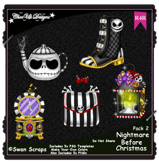 Nightmare Before Christmas Elements R4R Pack 2 - Click Image to Close