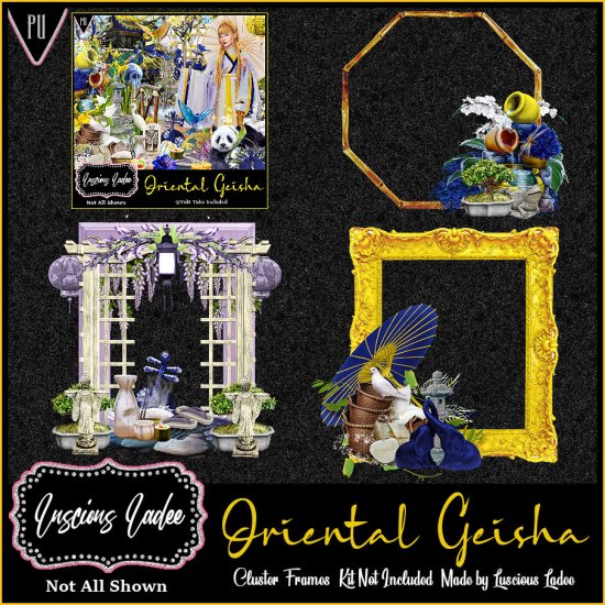 Oriental Geisha Cluster Frames - Click Image to Close