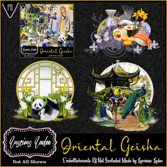 Oriental Geisha Embellishments - Click Image to Close