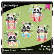 Pandas In A Cup Elements CU/PU Pack 2