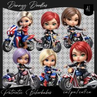 AI CU4CU CU/PU Patriotic Biker chics