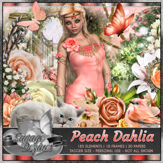 Peach Dahlia Kit - Click Image to Close