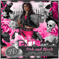 Pink and Black Scrap Kit