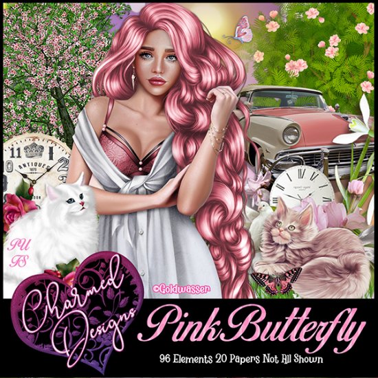 Pink Butterfly - Click Image to Close