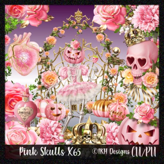 Pink Skulls - Click Image to Close