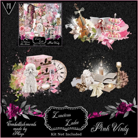 Pink Vinty Embellishments - Click Image to Close