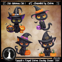 Cute Halloween Cats 1