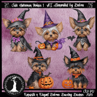 Cute Halloween Yorkies 1