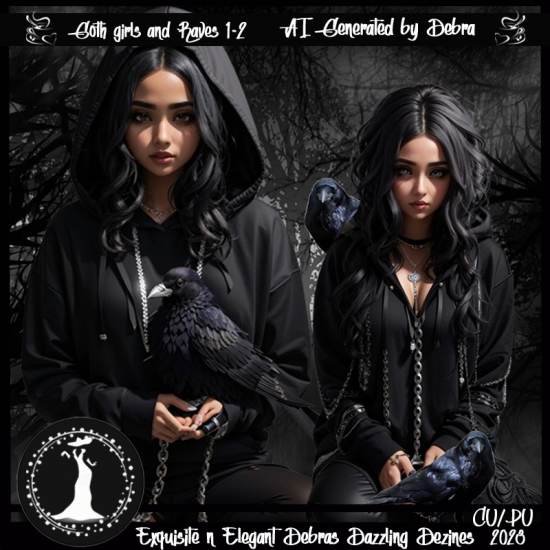 Goth girls and ravens 1 & 2 - Click Image to Close