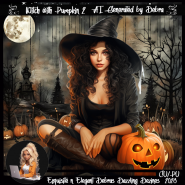Witch with Pumpkin 2