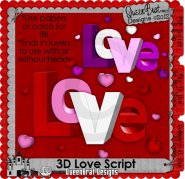 3-D Love Word Art Script