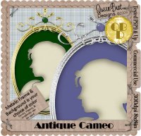 Antique Cameo Pendant Script