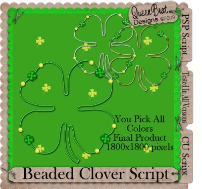 Beaded Clover Script