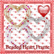 Beaded Heart Frame Script