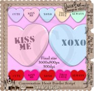 Conversation Heart Border Script