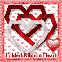 Folded Ribbon Heart Script