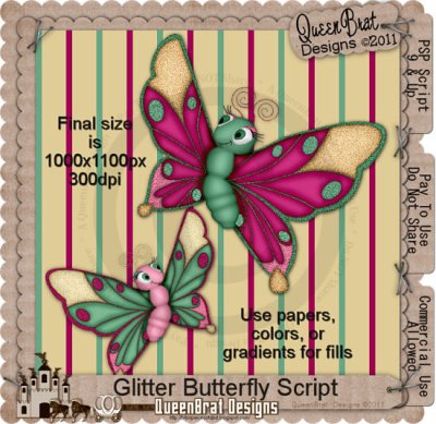 Glitter Butterfly Script