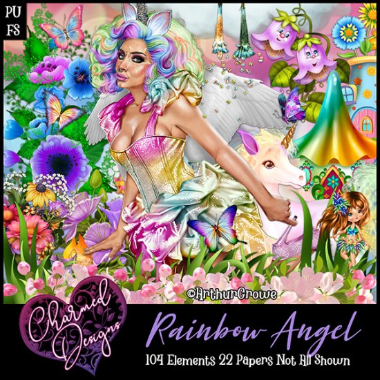 Rainbow Angel - Click Image to Close