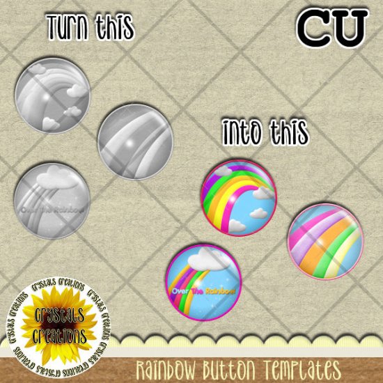 Rainbow Button Templates - Click Image to Close