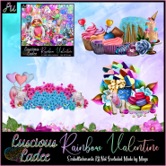 Rainbow Valentine Embellishments