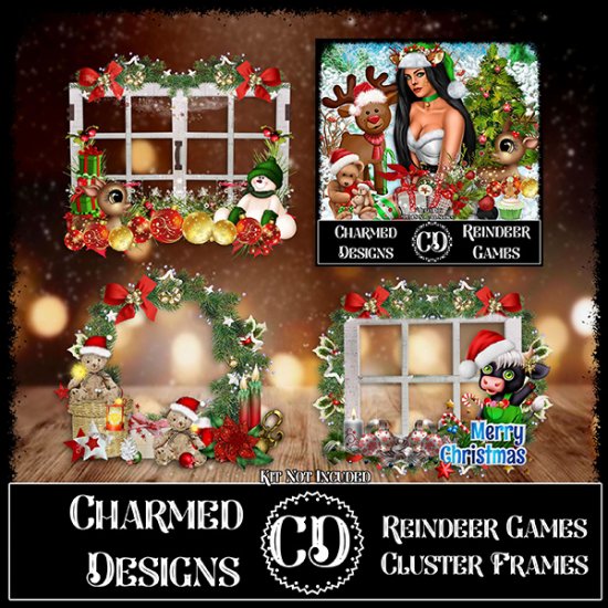 Reindeer Games Cluster/Embellishments - Click Image to Close