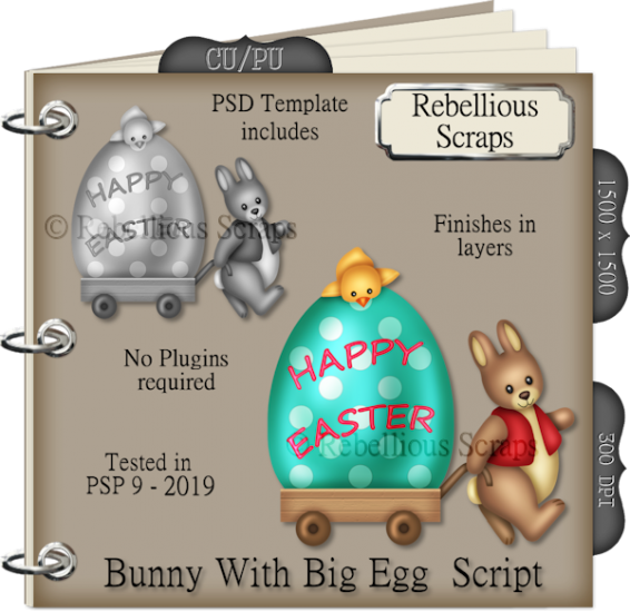 Bunny With Big Egg Script - Click Image to Close